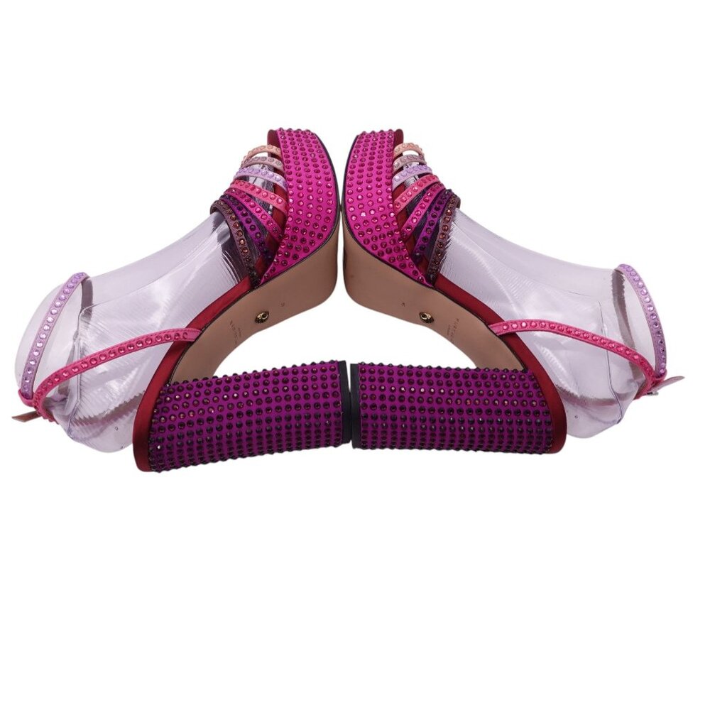 Kurt Geiger Pink and Purple Platform Sandals - Picture 7 of 12